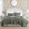 Laura Ashley Diamond 100% Polyester Quilt Bedding Set Green - image 2 of 4