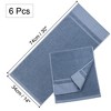 PiccoCasa Bathroom Kitchen Soft 100% Combed Cotton Highly Absorbent Hand Towel Set - 4 of 4