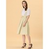 INSPIRE CHIC Women's High Waist Overall Corset Skater Suspender Dresses - 3 of 4