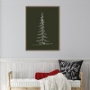 Amanti Art Minimalist Evergreen Trees Sketch 1 Green by The Creative Bunch Studio Canvas Art Framed - 4 of 4