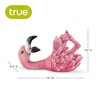 True Flamingo Polyresin Wine Bottle Holder Set of 1, Pink, Holds 1 Standard Wine Bottle - 3 of 4