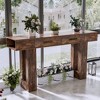 Gulches 63 in Reddish Brown Rectangular Particle Board Console Table with Foot Pads Farmhouse Style Engineered Wood MDF - 4 of 4