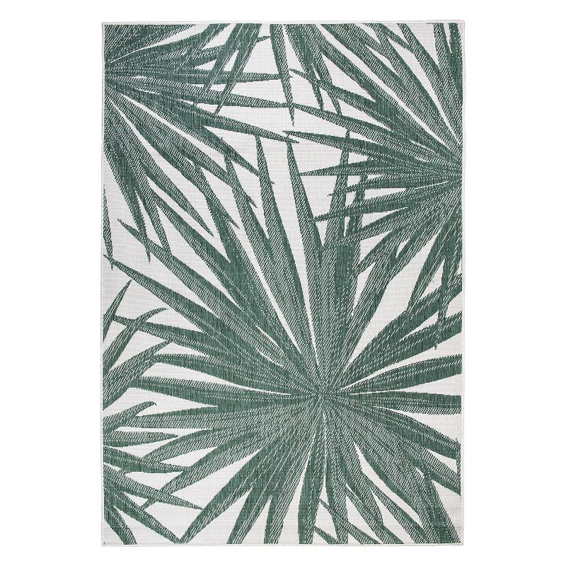 World Rug Gallery Tropical Leaves Nature Inspired Reversible Indoor/Outdoor Area Rug, 1 of 11
