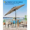 ODK 9FT Patio Umbrella with Push Button Tilt & Crank, 8-Rib Waterproof Sun Shade with UV Protection for Deck, Poolside, Garden and Backyard - 4 of 4