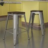 Ameriwood Home Fusion 24" Stackable Metal and Wood Counter Height Bar Stools - 3 of 4