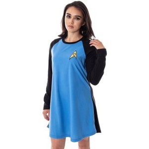 Star Trek Original Series Women's Juniors Raglan Sleep Shirt Nightgown - 1 of 4