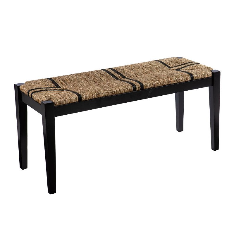 Natday Seagrass Bench Black/Natural - Aiden Lane, 1 of 10