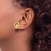 Black Bow Jewelry 8mm Claddagh Post Earrings in 14k Yellow Gold - 3 of 4