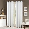 RT Designers Collection Soho Foil Jacquard Polyester Window Curtain Grommet Panel 52" x 90" White/Silver - 2 of 4