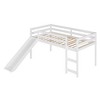 NicBex Twin Size Loft Bunk Bed for Kids, Modern Bunk Bed with Wooden Bed Frame,   Slide, Guardrails and Ladder for Bedroom - 4 of 4