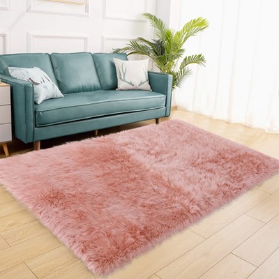 Area Rugs for Bedroom Fluffy Fuzzy Shag Faux Fur Plush Soft Shaggy Easy Care Mats Indoor Floor Soft Carpet for Living Room Decor