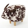 JUJABU Modern Animal Ottoman – Cow-Shaped Accent Stool, Home Decor Suitable for Living Room, Bedroom, Porch, Backyard - 2 of 4