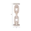 Mango Wood Candle Holder with Sculptural Chain Link Design, Modern Decorative Single Taper or Pillar Candle Stand - 3 of 4