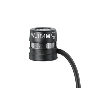 Shure WL184m Supercardioid Lavalier Microphone with TA4F Termination (Black) - 1 of 3