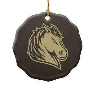 Southwest Minnesota State University Primary Logo Porcelain Scalloped Holiday Christmas Tree Ornament - 1 of 4