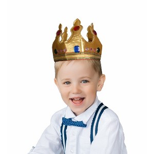 Dress Up America Gold Royal King Crown for Kids - One Size Fits Most - 1 of 1