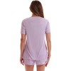 #followme Womens Pajama Shorts Set  Ultra Soft PJ Set for Women with Satin V-Neck Trim - 3 of 3