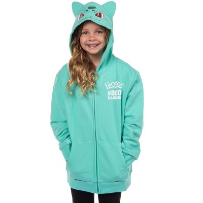 Seven Times Six Pokemon Hoodie Kids' Gen 01 Zip-Up 3-D Character Costume Hoodie