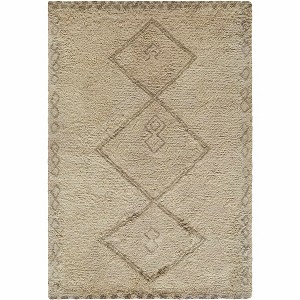 Hauteloom Yurem Wool Living Room, Bedroom Area Rug - Bohemian, Transitional - High Pile - 1 of 4