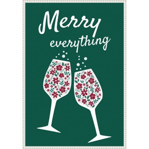 Amanti Art 23"x33" Merry Everything by Emelie Maria Framed Canvas Wall Art Print - 1 of 4