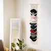 Aoibox Boho Macrame Wall Hat Organizer - Over Door Cap Holder for Baseball Caps, Stylish Hanging Hat Rack for Bedroom Decor - 3 of 4