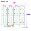 VisioGear Arbors and Trellises, 4 Pack Garden Trellis for Climbing Plants Outdoor Flower Support, Green, 86.7"*80"*0.15" - 2 of 4