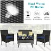Tangkula 8PCS Rattan Furniture Set Cushioned Sofa Coffee Table Backyard Porch Patio Navy - 3 of 4