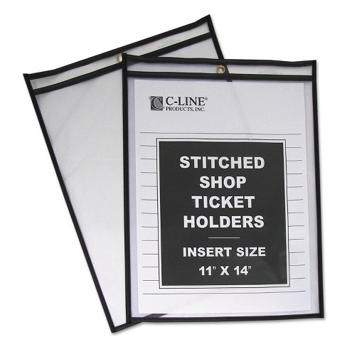 Both Sides Clear DMi BX 15/BX 38912 Stitched 9 x 12 Shop Ticket Holders C-Line 