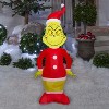 Gemmy Christmas Airblown Inflatable Grinch as Santa 4FT Dr. Seuss , 4 ft Tall, Green - 2 of 4