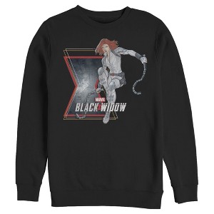 Men's Marvel Black Widow Vintage Pose Sweatshirt - 1 of 3