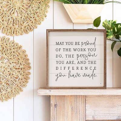 Kendrick Home May You Be Proud Wall Art White