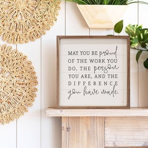 Kendrick Home May You Be Proud Wall Art White - 1 of 4