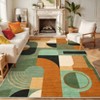 Area Rug Modern Geometric Abstract Rug Bedroom Ultra-Thin Soft Low Pile Large Carpet Living Room Non Slip Dining Room - 4 of 4