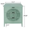 Okak 3-Drawer Dresser,Hollow-Carved Chest of Drawers with legs&Metal Handles,Storage Cabinet for Bedroom,Living Room,Entryway - 3 of 4