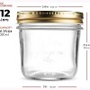 Bormioli Rocco Quattro Stagioni Set of 12 Clear Airtight Mason Jars, Made from Food Safe Durable Glass, Made in Italy - 3 of 4
