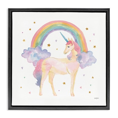 Stupell Industries Kids Nursery Unicorn Watercolor, 18" x 18"