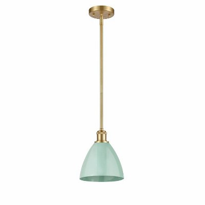 Plymouth Dome - 1 Light Stem Hung Pendant In Industrial Style-9.25 Inches Tall and 7.5 Inches Wide