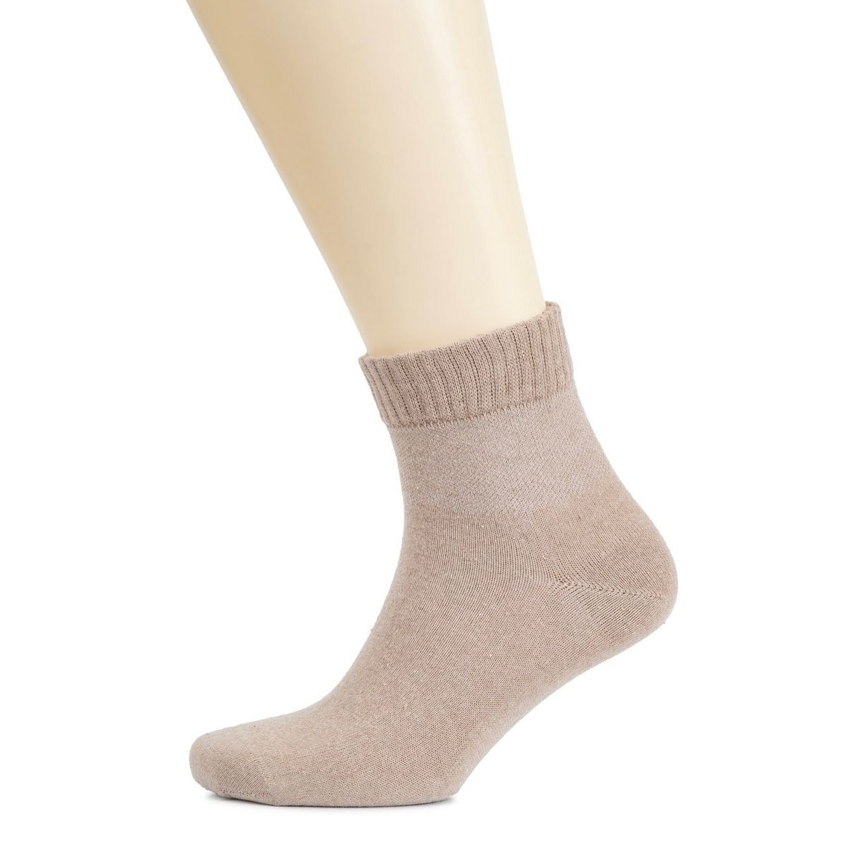 Hugh Ugoli Men's Cotton Diabetic Ankle Socks Wide Fit Seamless Toe Non-Binding, 4 Pairs - thumbnail 4