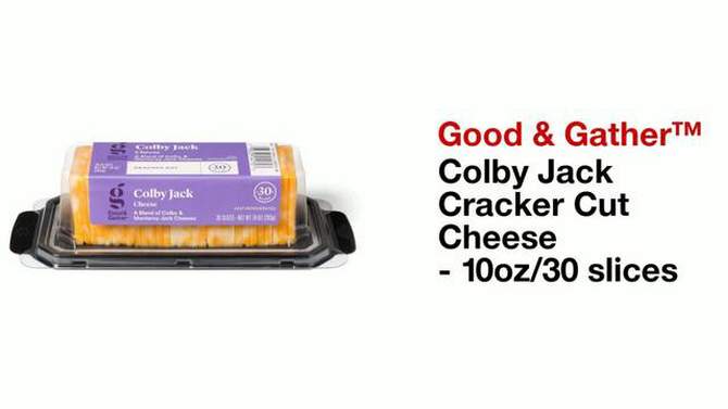 Colby Jack Cracker Cut Cheese - 10oz/30 slices - Good &#38; Gather&#8482;, 2 of 5, play video