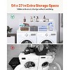 VEVOR Washer Dryer Countertop with 2-Tier Shelf, 54" x 27" Wooden Washer and Dryer Countertop with Anti-Slip Pads, Water-Resistant,White - 4 of 4