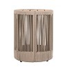 Christopher Knight Home Penley Outdoor Acacia Wood and Iron Side Table with Rope Accents - 4 of 4