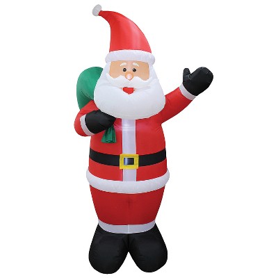 Morris Costumes Inflatable Santa LED Lighted Yard Decoration - 8 ft - Red