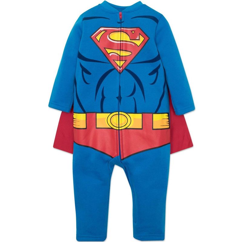 DC Comics Justice League Superman Zip Up Costume Coverall and Cape Toddler, 1 of 10