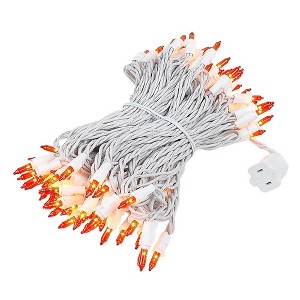 Novelty Lights 100 Light Incandescent Mini Christmas String Lights White Wire 50 Feet - 1 of 4