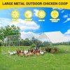 Extra Large Metal Chicken Coop with Walk-in Run - 9.8' x 19.7' Spire Roof Design, Waterproof Anti-UV Cover, Heavy Duty Steel Frame - 2 of 4