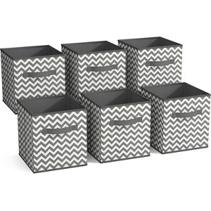 Sorbus chevron cube basket for home, bathroom and more - 1 of 4