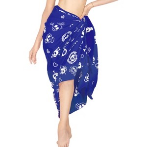 LA LEELA Women's Beachwear Sarong Coverups Wrap Bathing suit Halloween Skirt Cover Up Beach Wraps for Women - 1 of 4