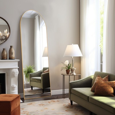 DOMETOUR 16''*59'' Arched Full Body Mirror Floor Standing Hanging  Leaning Wall Mirror