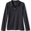 Lands' End School Uniform Kids Long Sleeve Feminine Fit Interlock Polo Shirt - 2 of 3