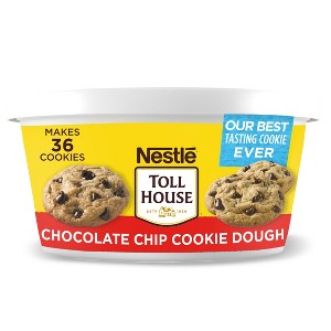 Nestle Toll House Scoop & Bake Chocolate Chip Cookie Dough Tub - 36oz - 1 of 4